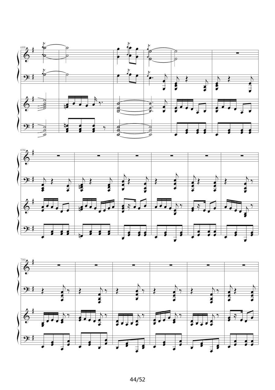 《功夫》主题曲钢琴曲谱（图44）