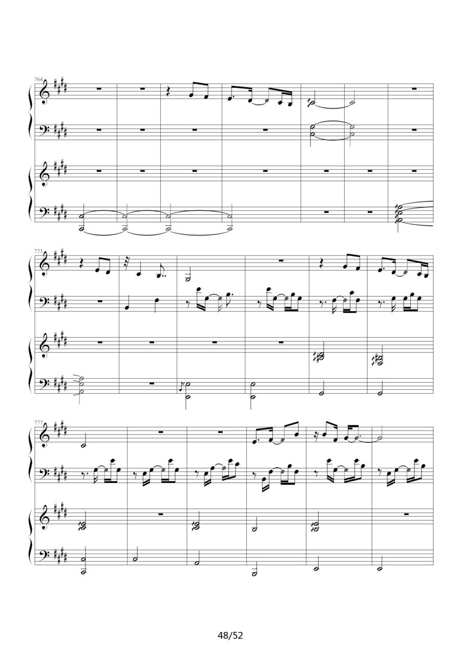 《功夫》主题曲钢琴曲谱（图48）