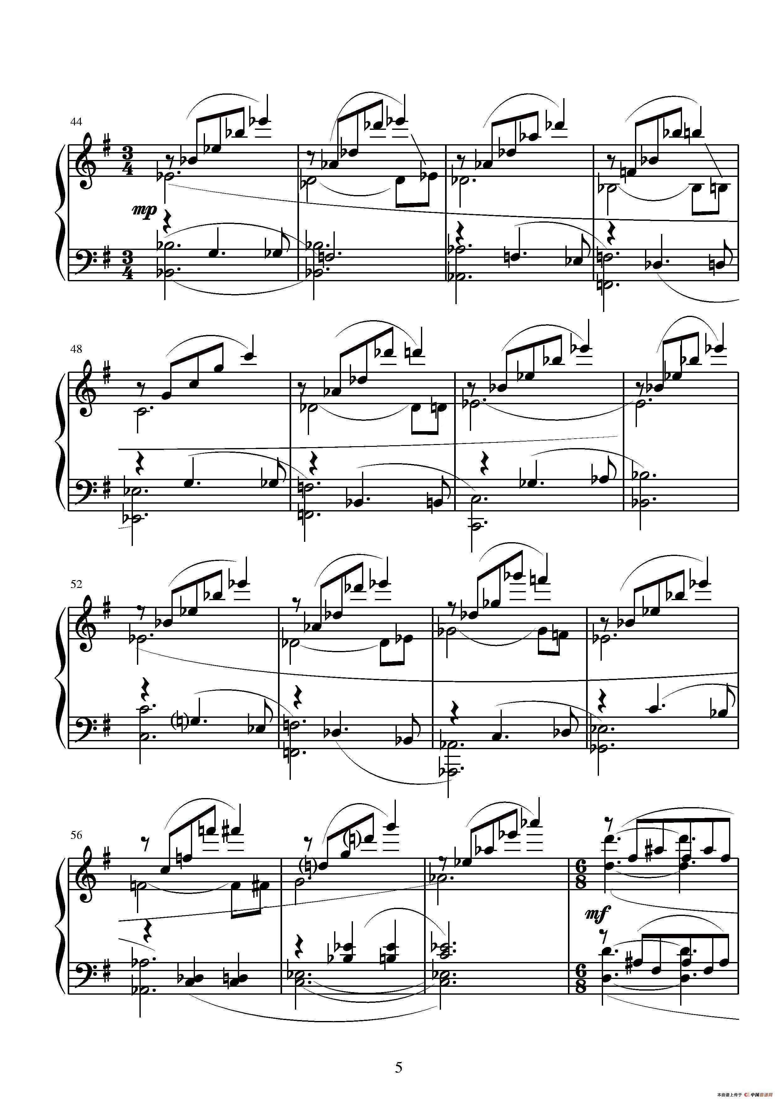 第十一钢琴奏鸣曲（葛清作曲版）钢琴曲谱（图3）