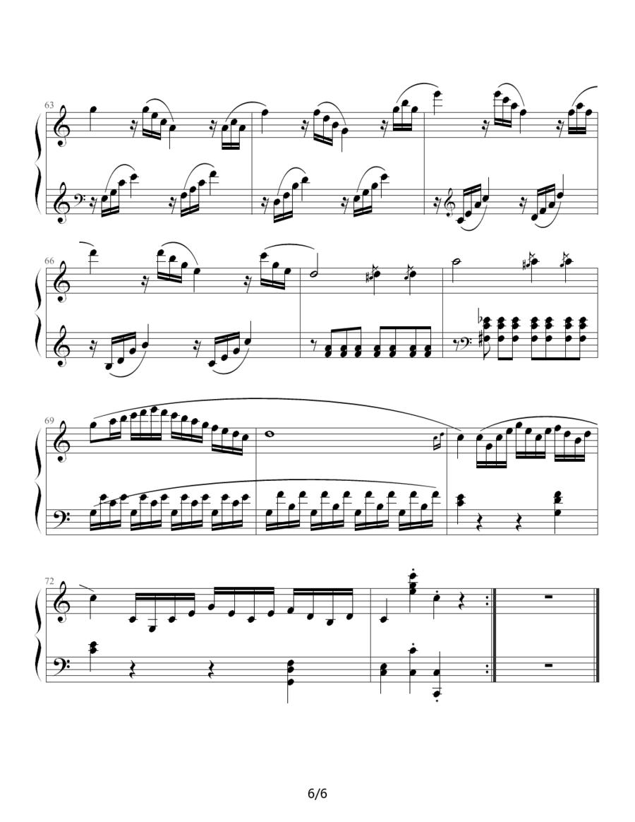 奏鸣曲 Sonatas K.545（Mozart 制谱版）钢琴曲谱（图6）