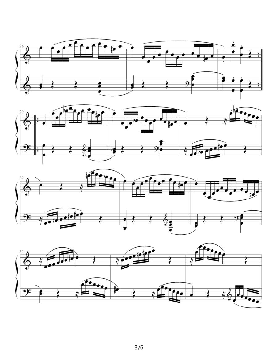 奏鸣曲 Sonatas K.545（Mozart 制谱版）钢琴曲谱（图3）