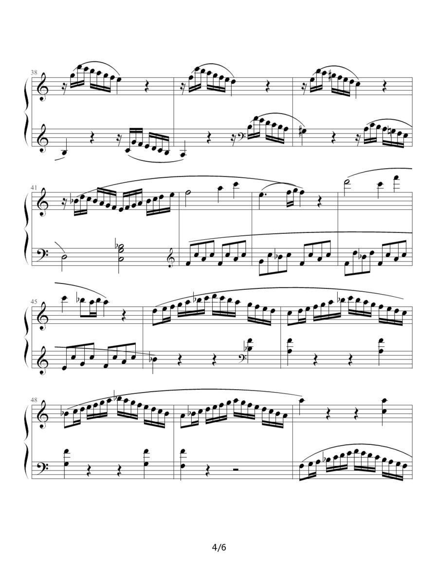 奏鸣曲 Sonatas K.545（Mozart 制谱版）钢琴曲谱（图4）