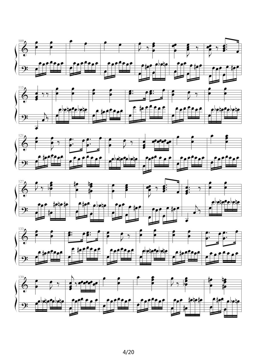 小星星变奏曲—莫扎特钢琴曲谱（图4）