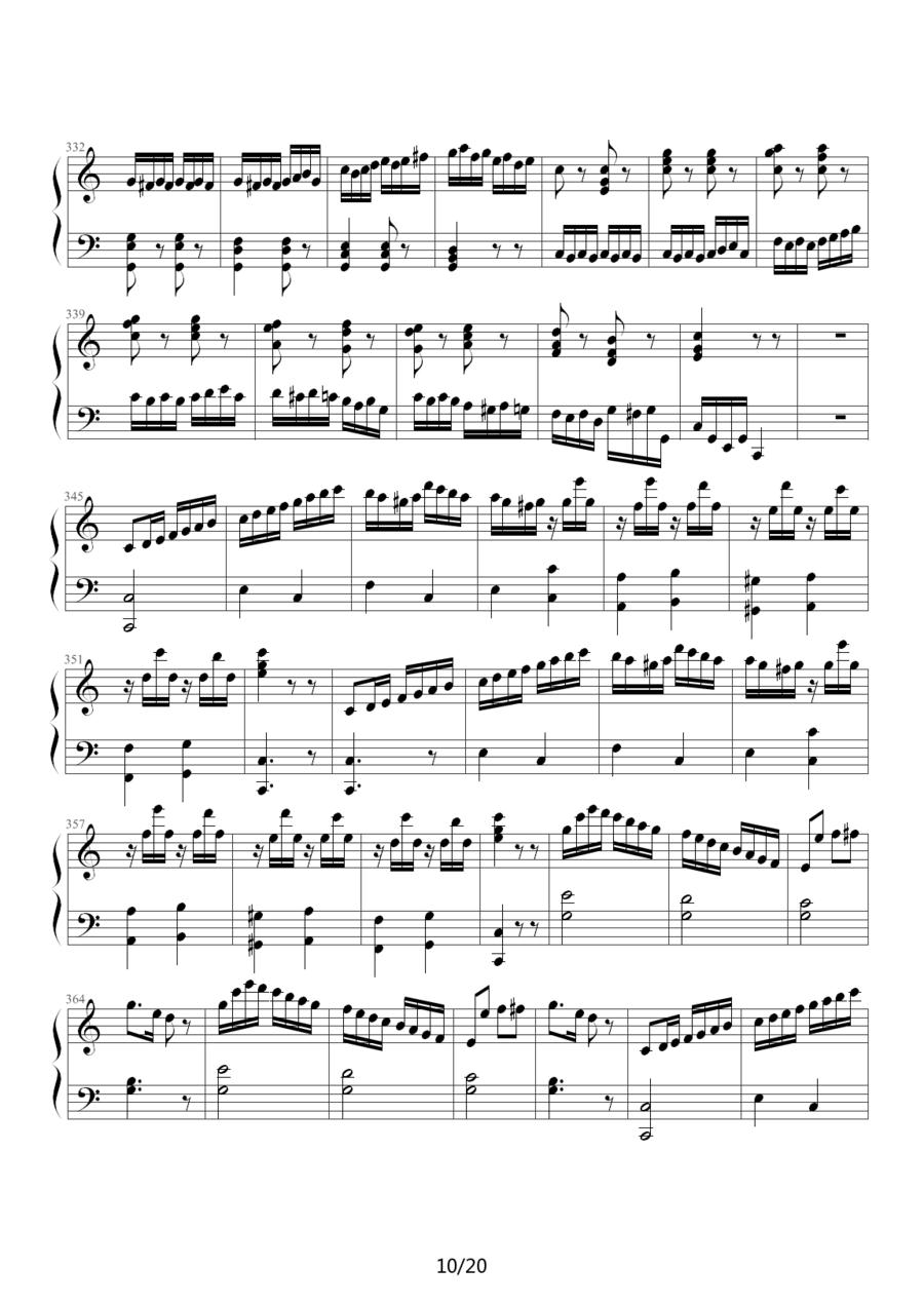 小星星变奏曲—莫扎特钢琴曲谱（图10）