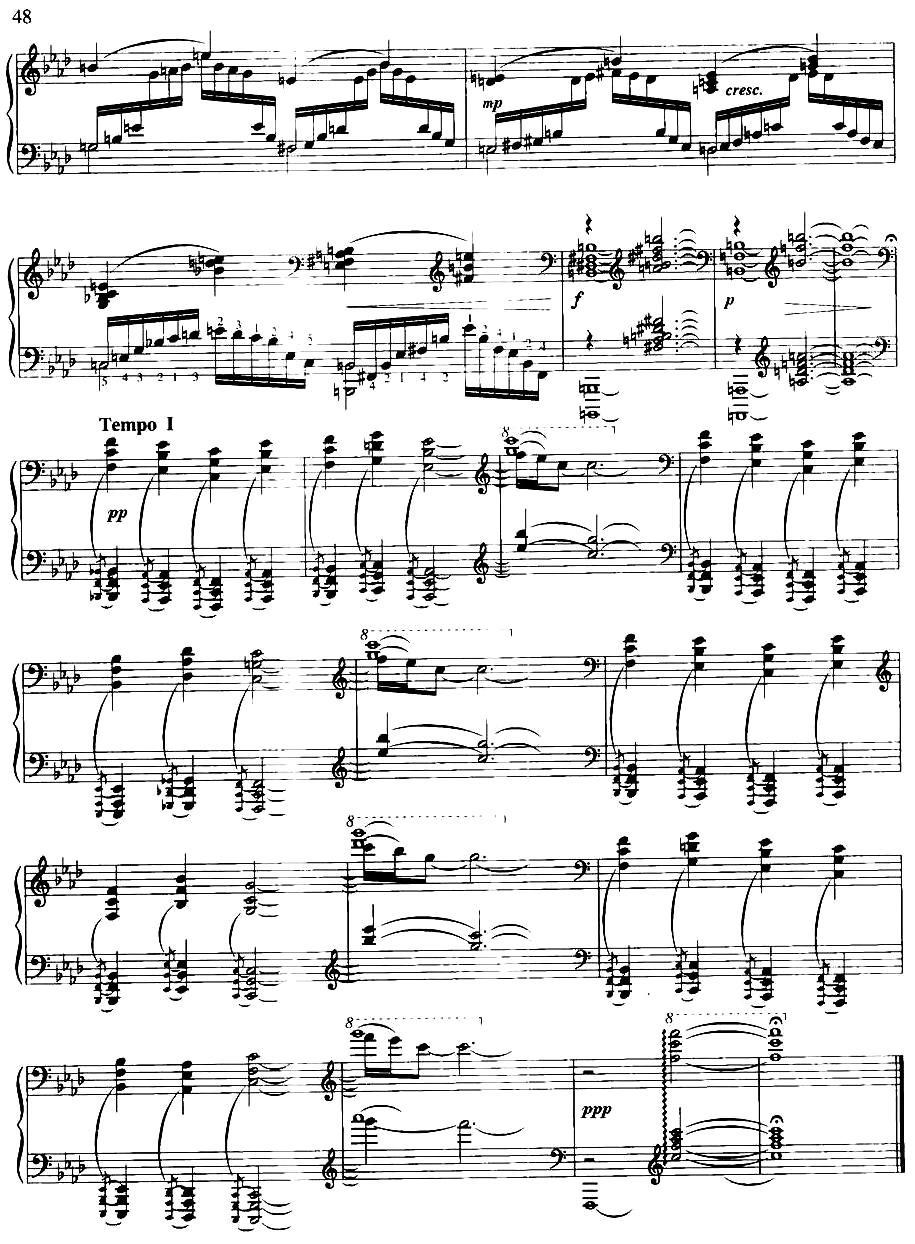前奏曲二首：一、幽谷潺音钢琴曲谱（图9）
