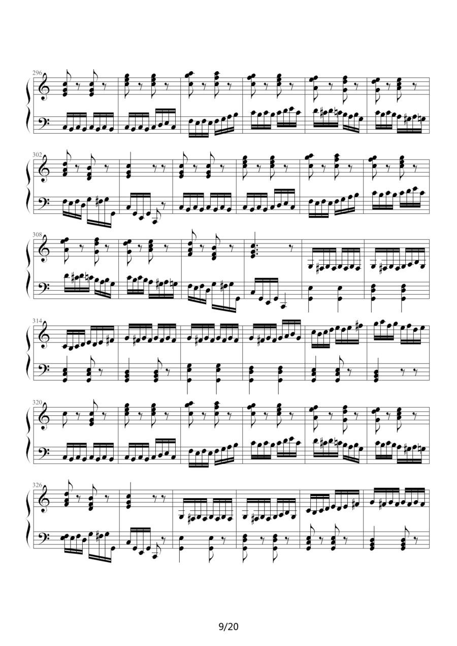 小星星变奏曲—莫扎特钢琴曲谱（图9）