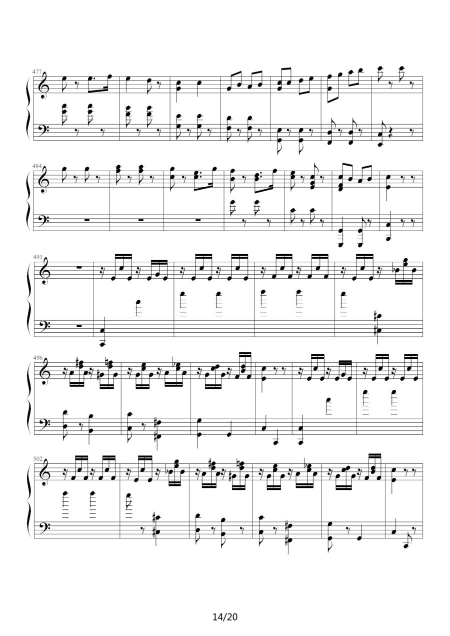 小星星变奏曲—莫扎特钢琴曲谱（图14）