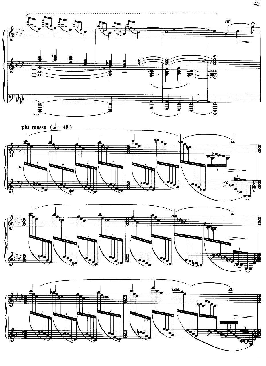 前奏曲二首：一、幽谷潺音钢琴曲谱（图6）