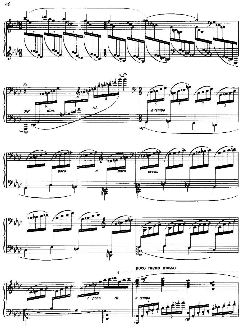 前奏曲二首：一、幽谷潺音钢琴曲谱（图7）