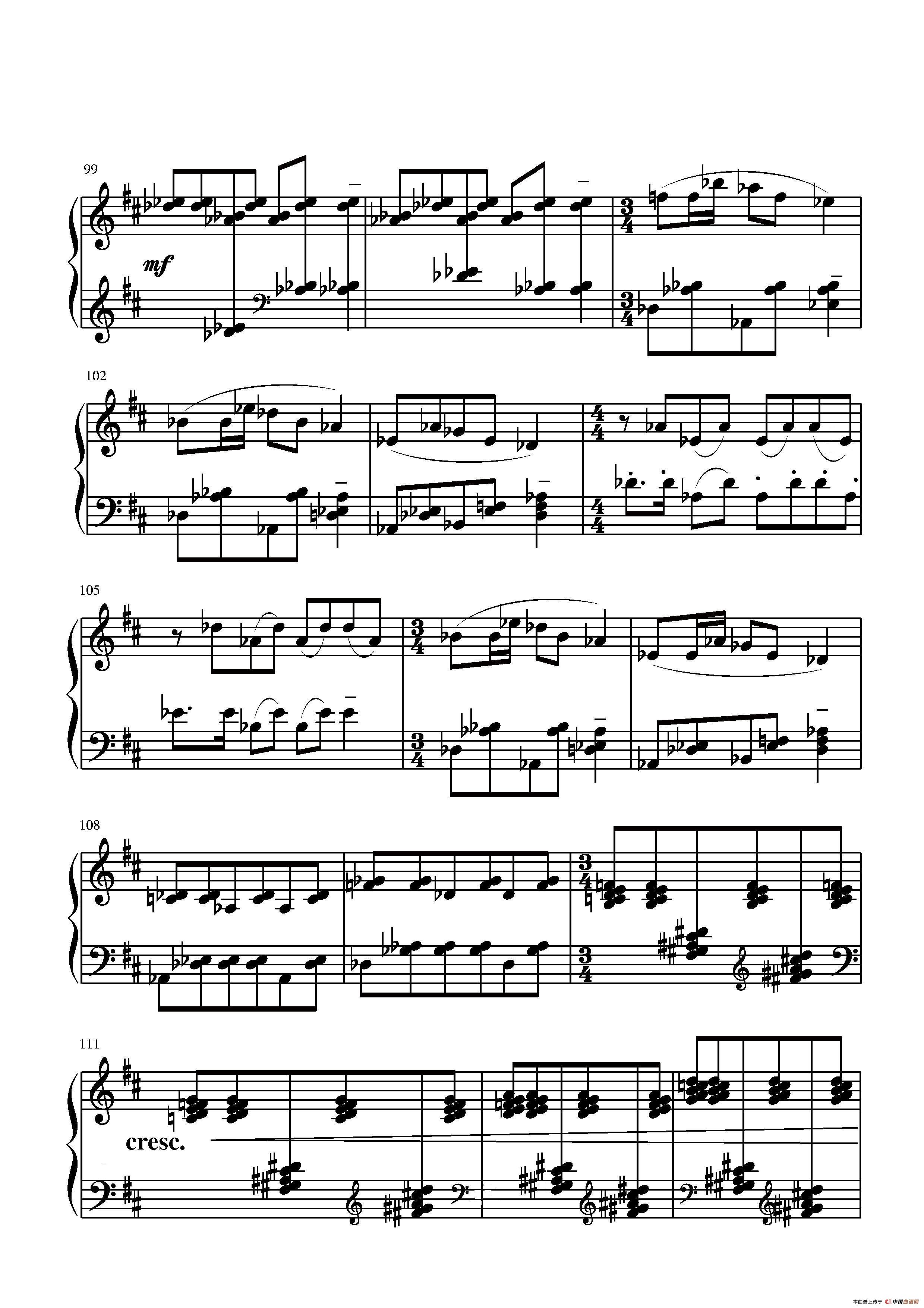 第二钢琴奏鸣曲（第一乐章）钢琴曲谱（图4）