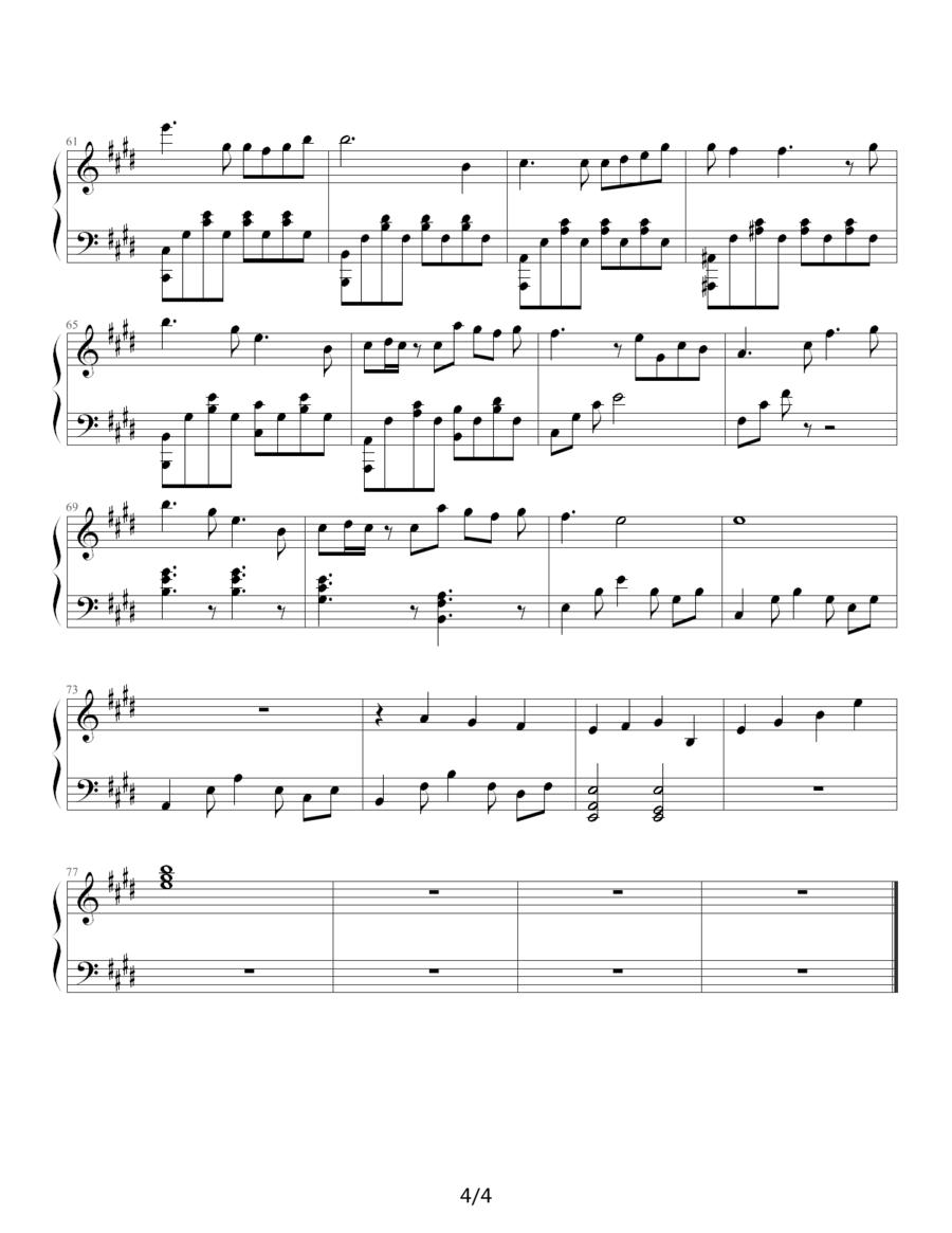 心的旋律（心の旋律）钢琴曲谱（图4）