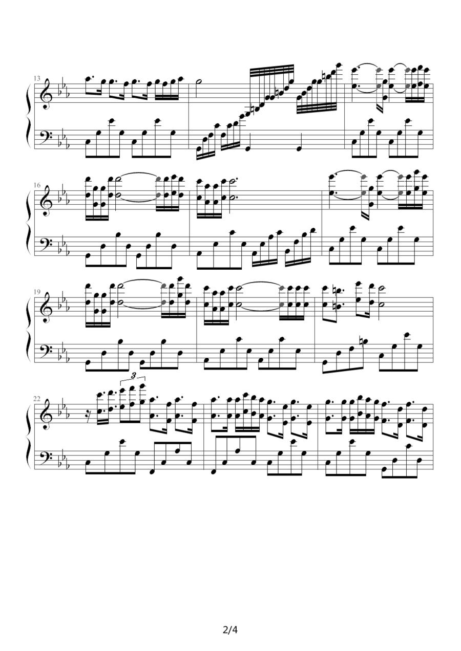 匈牙利奏鸣曲（hungarian sonata）钢琴曲谱（图2）