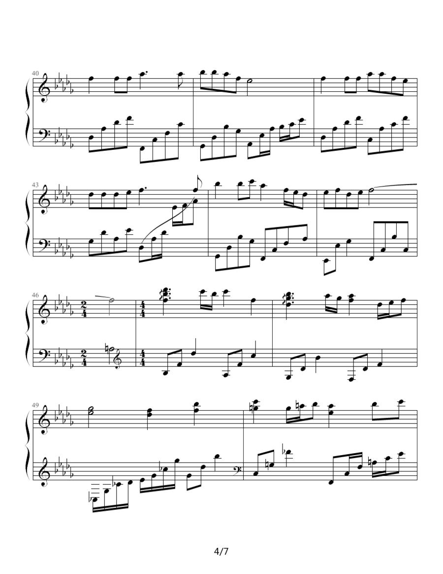 爱的回答钢琴曲谱（图4）