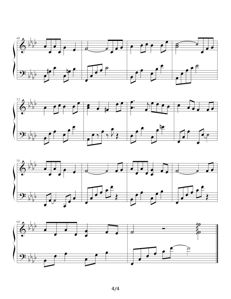 极度放松睡眠音乐（童年的回忆）钢琴曲谱（图4）