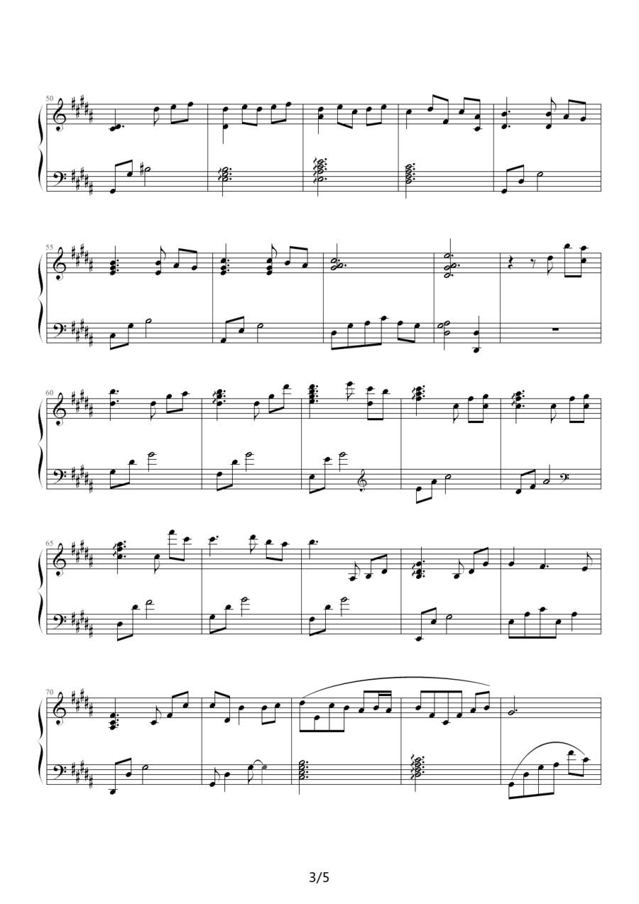 houyou （拥抱）钢琴曲谱（图3）