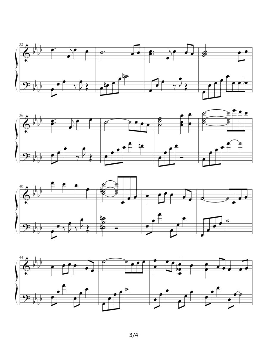 极度放松睡眠音乐（童年的回忆）钢琴曲谱（图3）