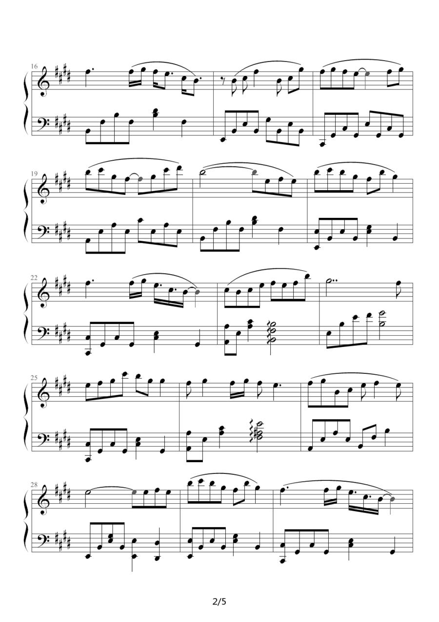 月西江钢琴曲谱（图2）