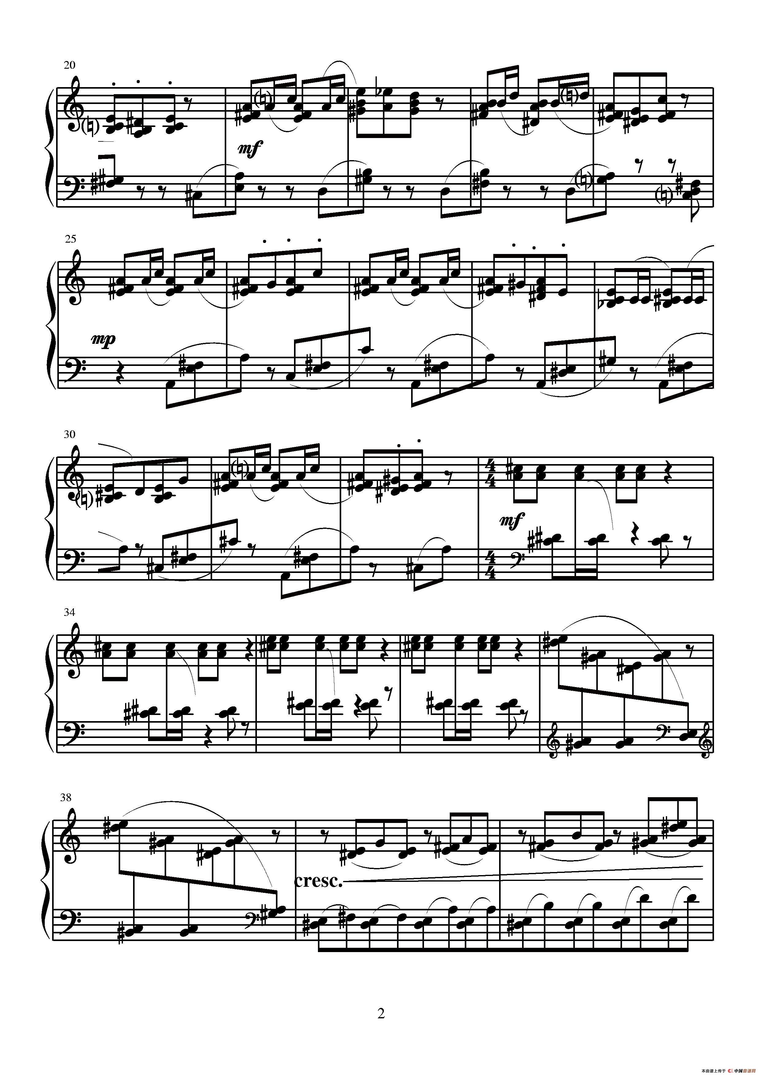 第四钢琴奏鸣曲（第三乐章）钢琴曲谱（图3）