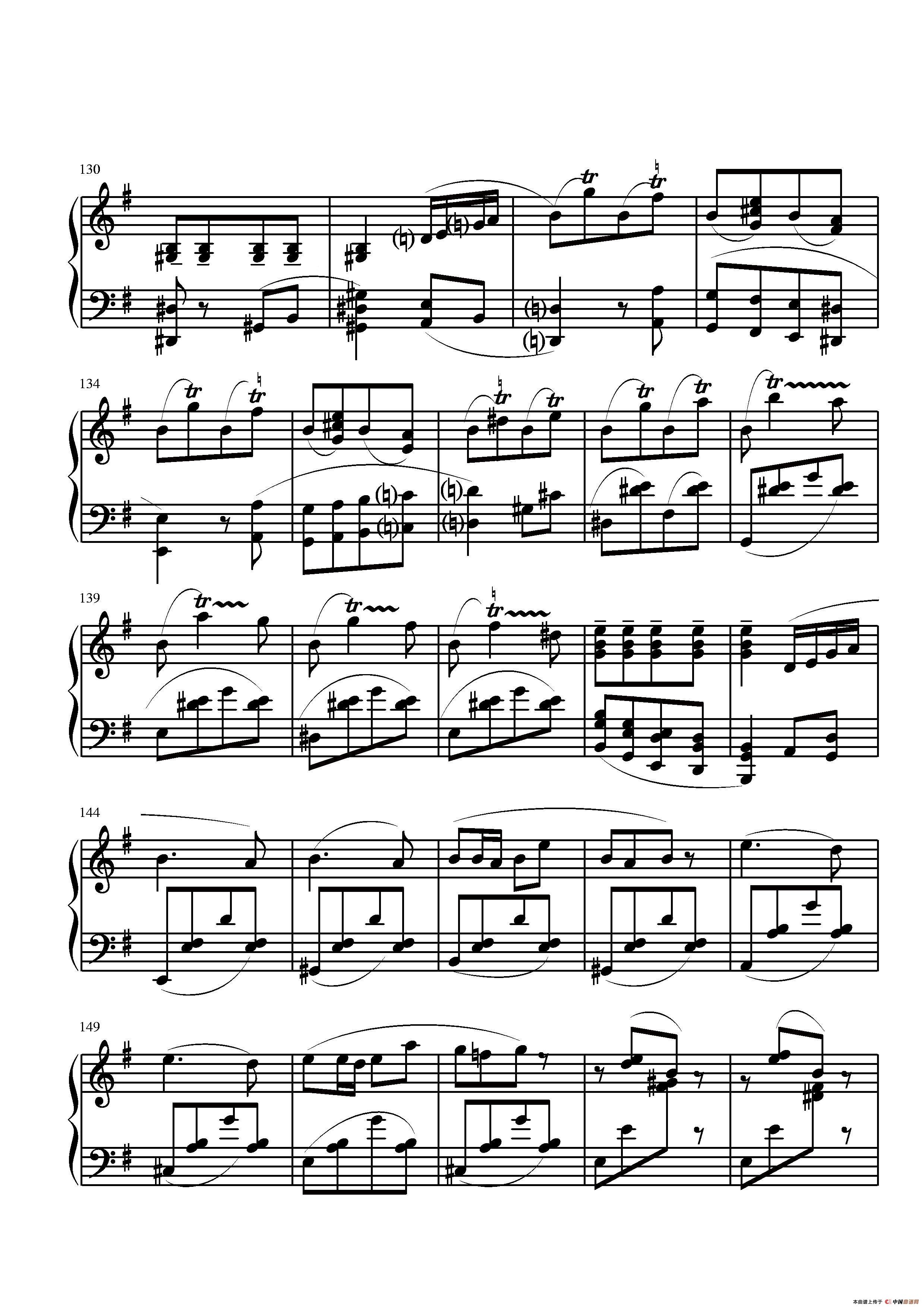 第三钢琴奏鸣曲（第二乐章）钢琴曲谱（图4）