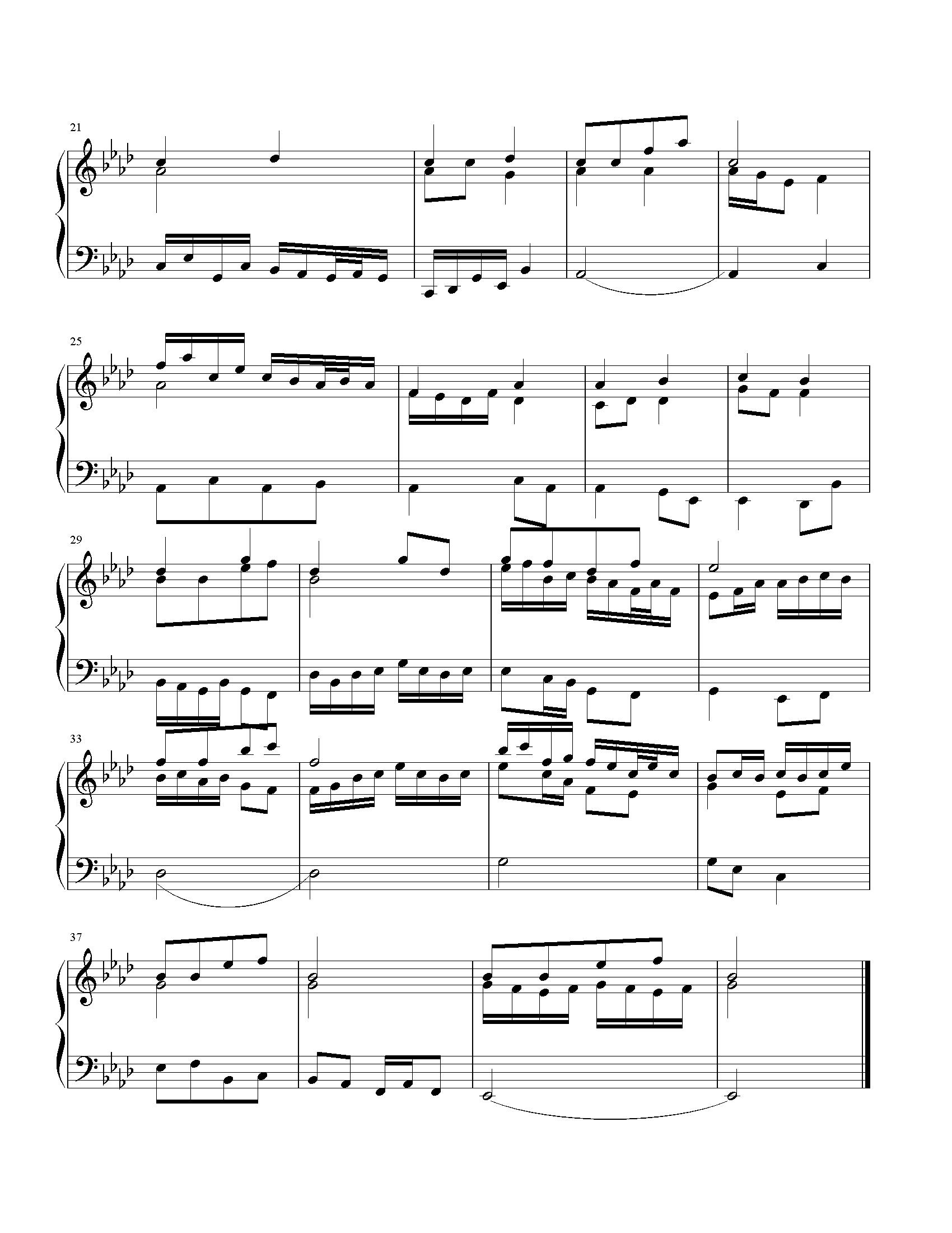 三声部赋格曲绣荷包钢琴曲谱（图2）