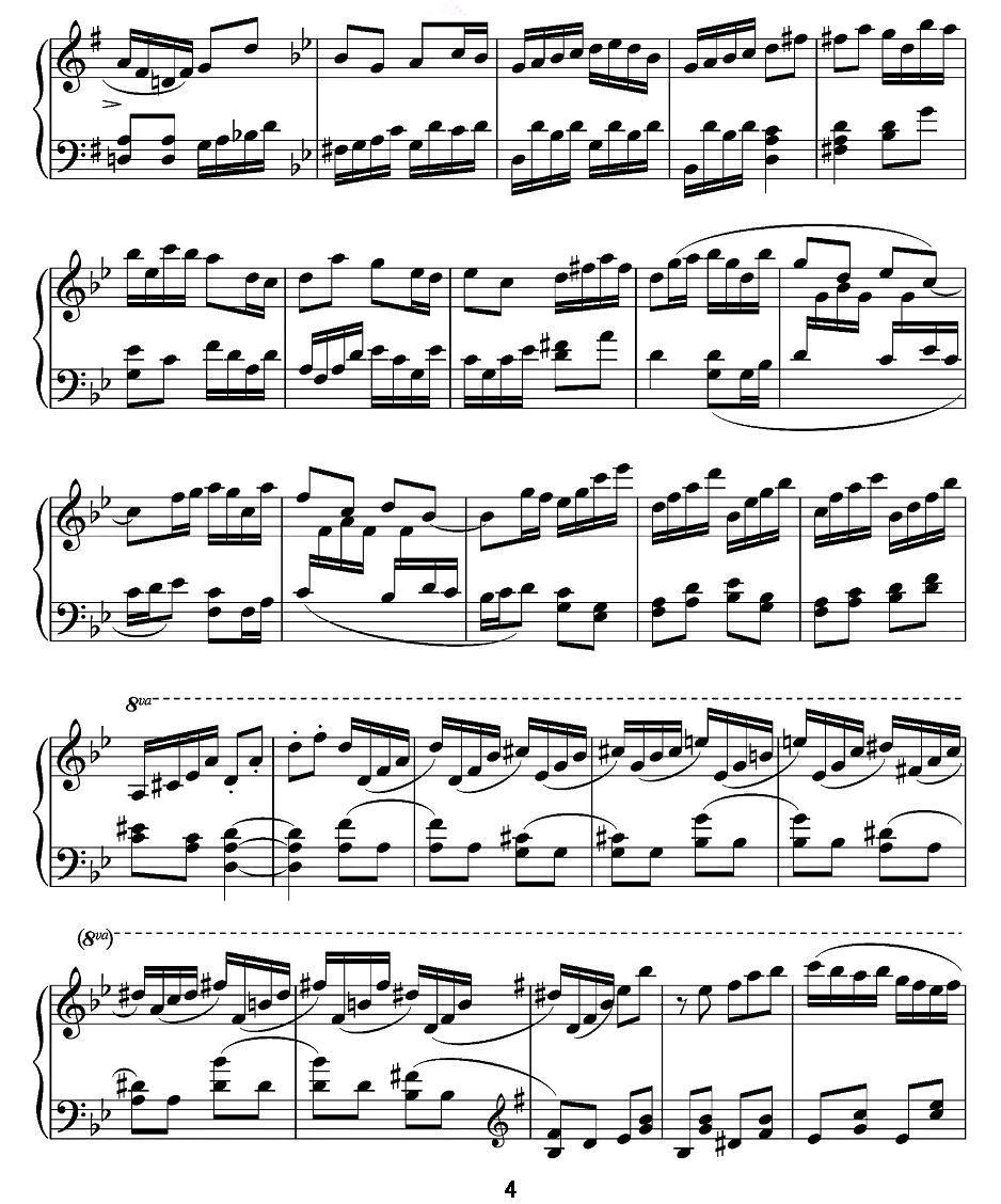 e小调钢琴随想曲钢琴曲谱（图4）