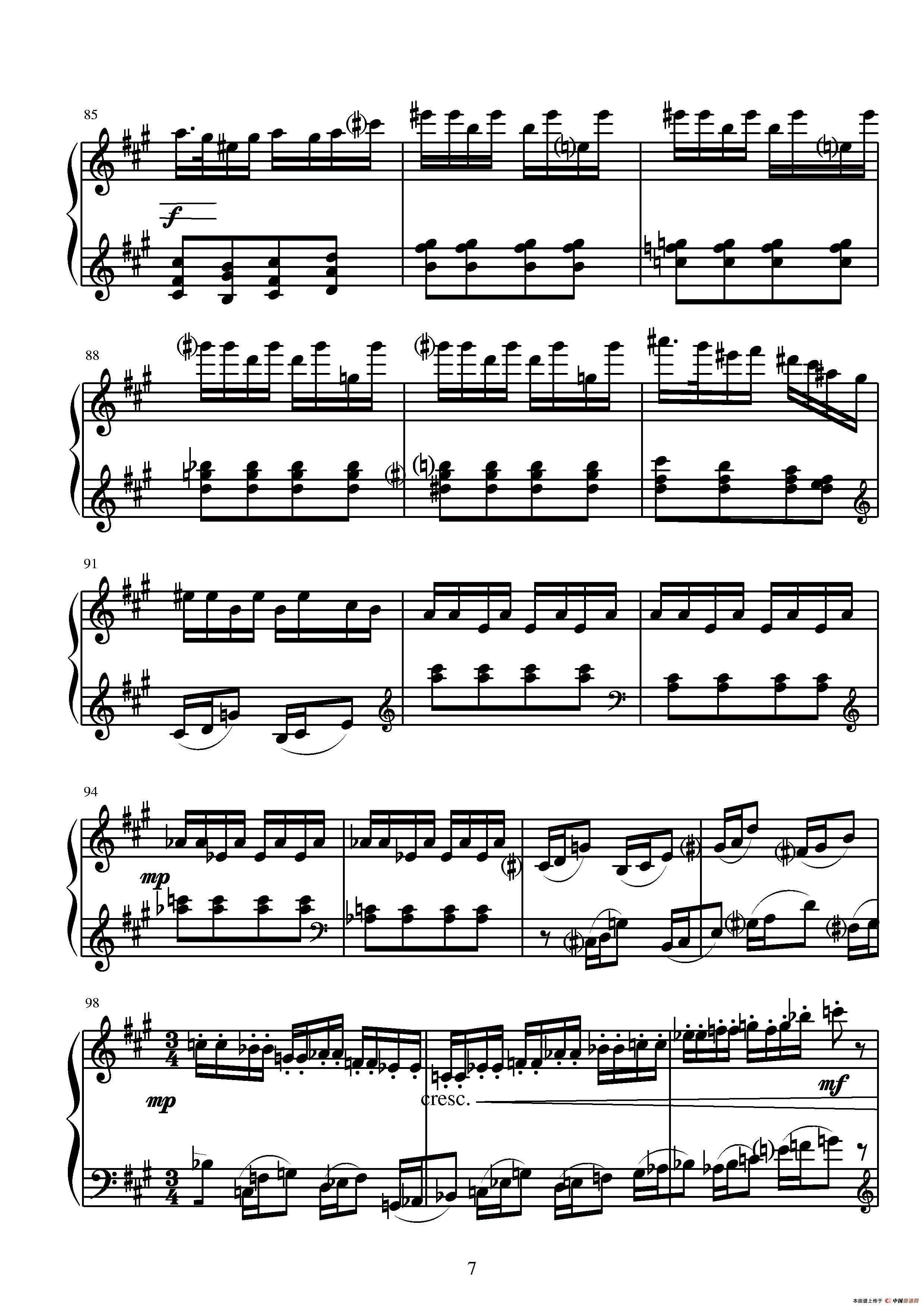 第六钢琴奏鸣曲（单乐章）钢琴曲谱（图4）