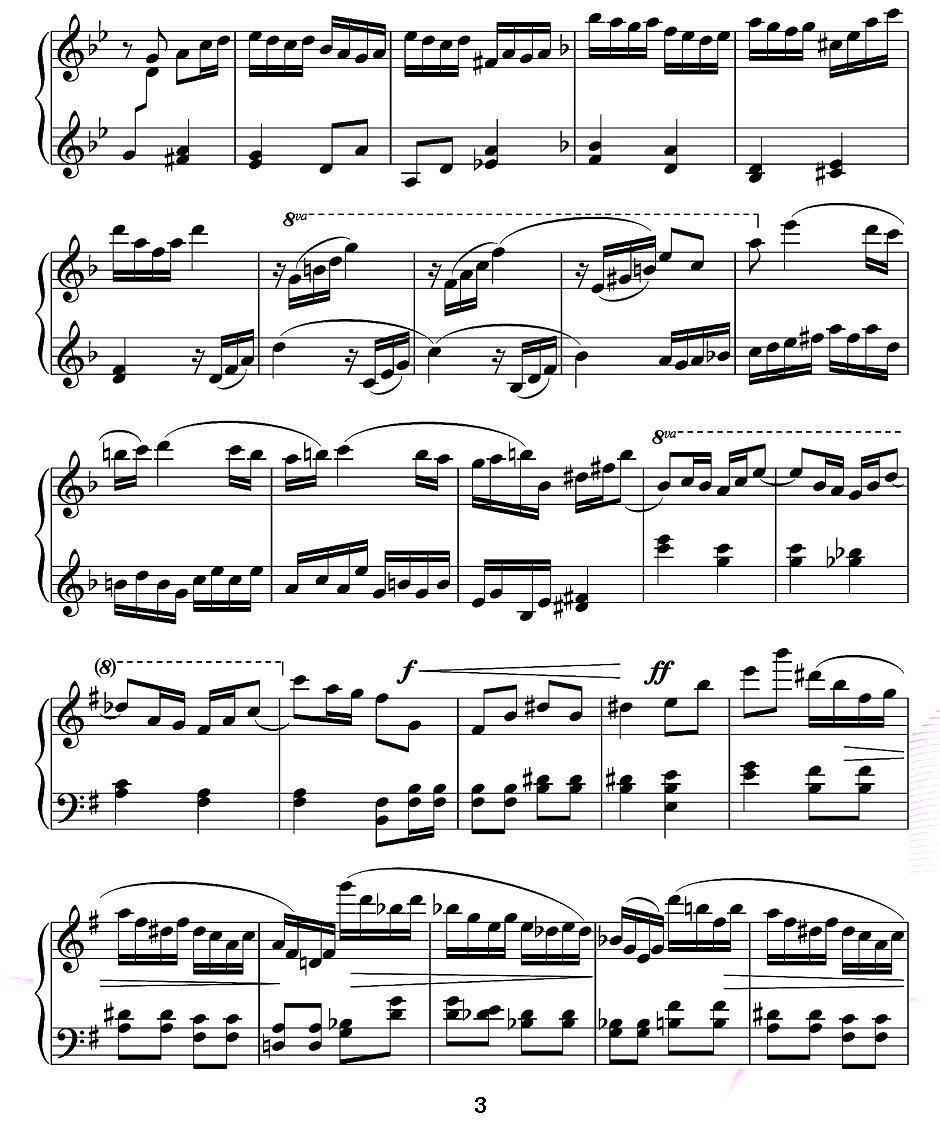 e小调钢琴随想曲钢琴曲谱（图3）