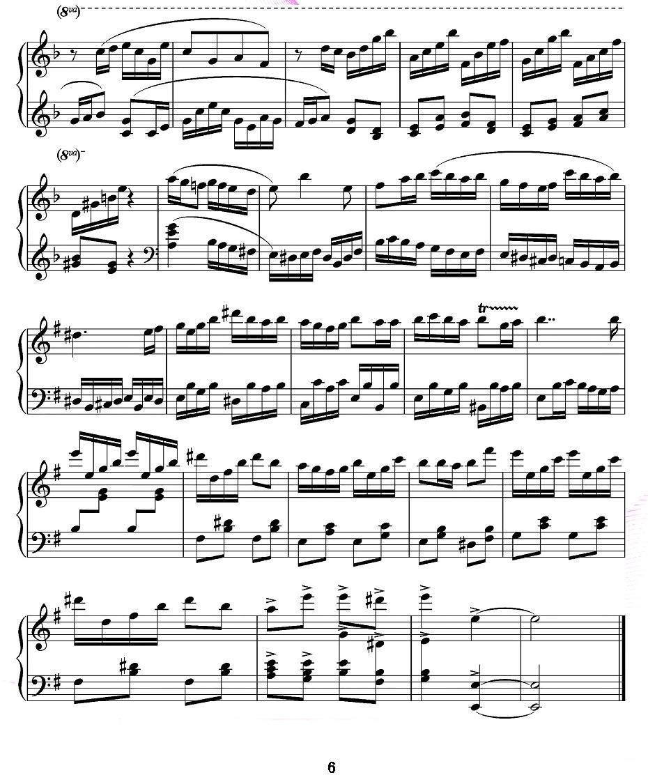 e小调钢琴随想曲钢琴曲谱（图6）