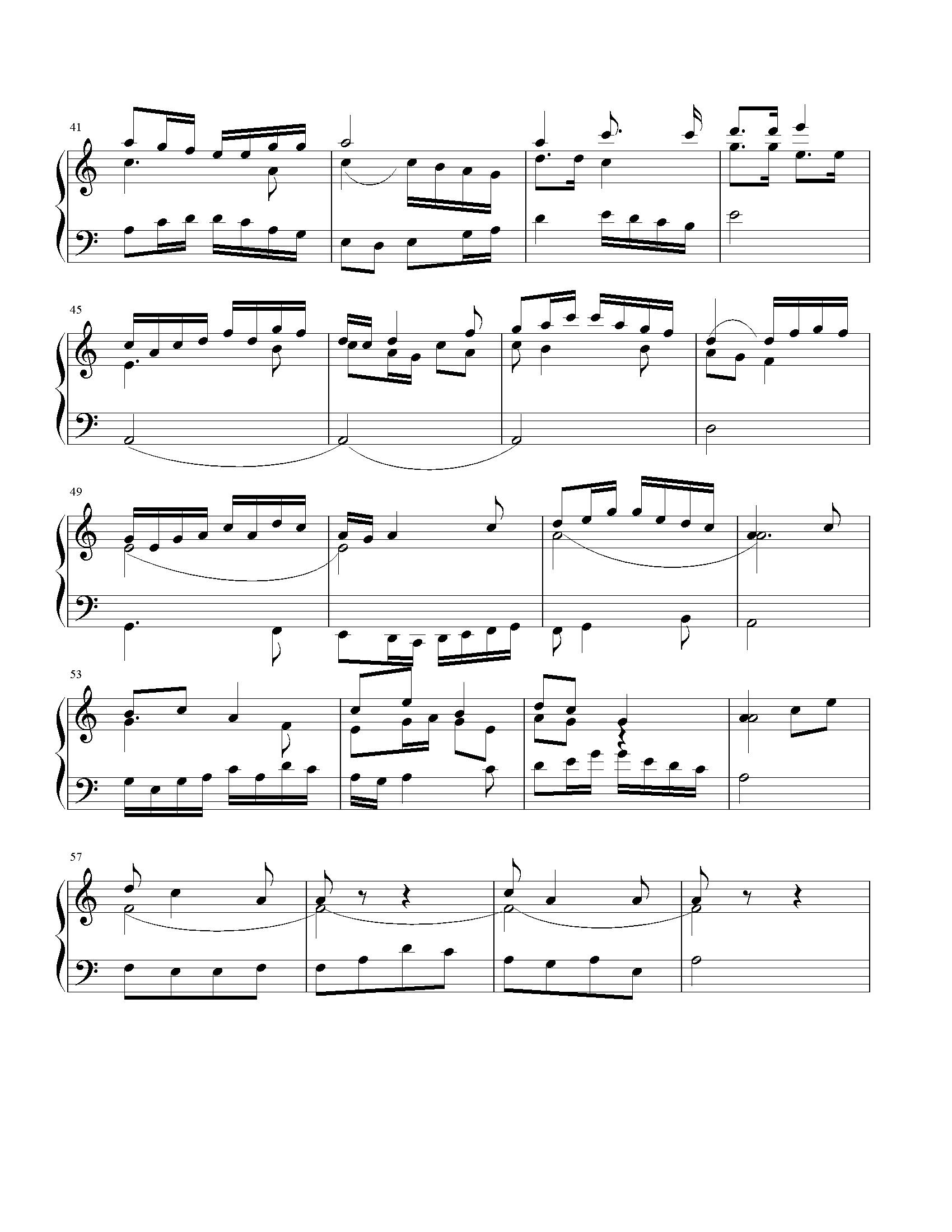 三声部赋格曲茉莉花钢琴曲谱（图3）