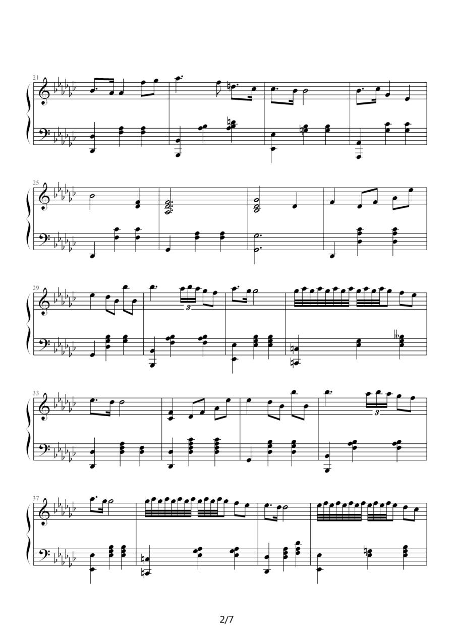 钢琴组曲《人鱼》第2章 Seascape钢琴曲谱（图2）