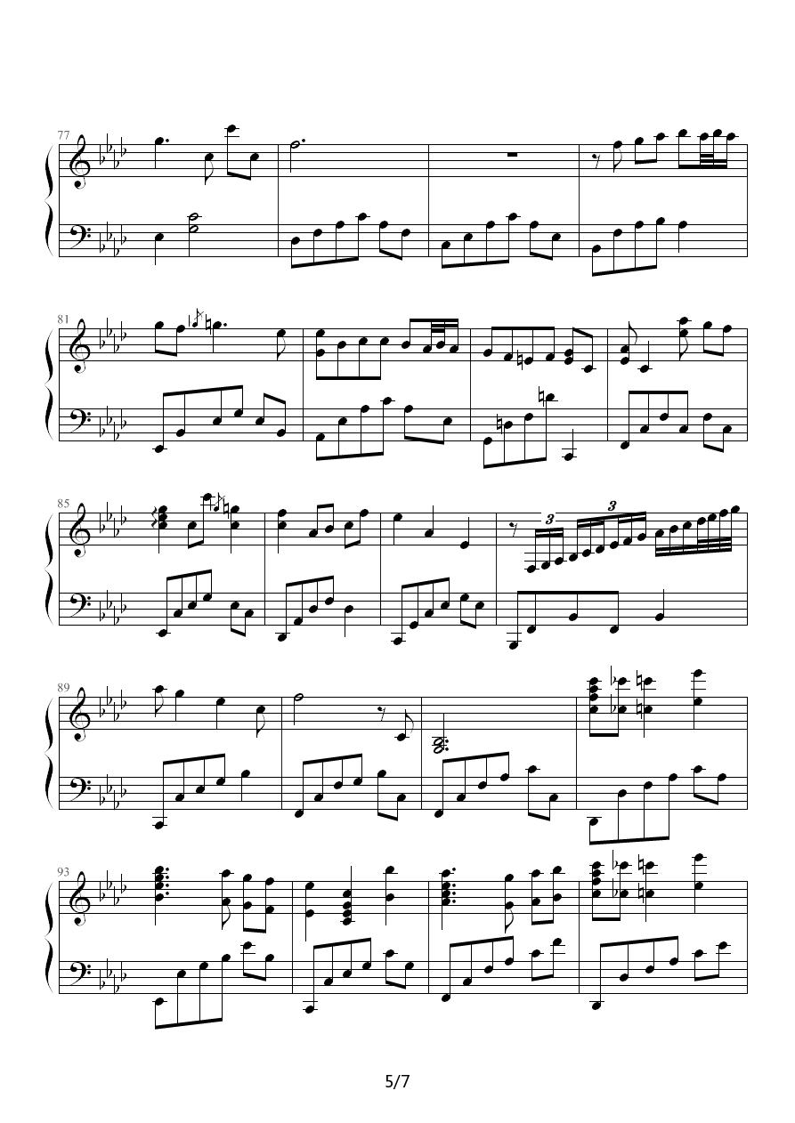 钢琴组曲《人鱼》第1章 Prologue钢琴曲谱（图5）