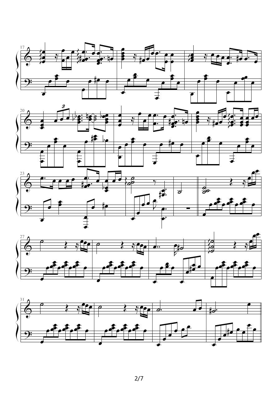 钢琴组曲《人鱼》第4章 Tragedy钢琴曲谱（图2）