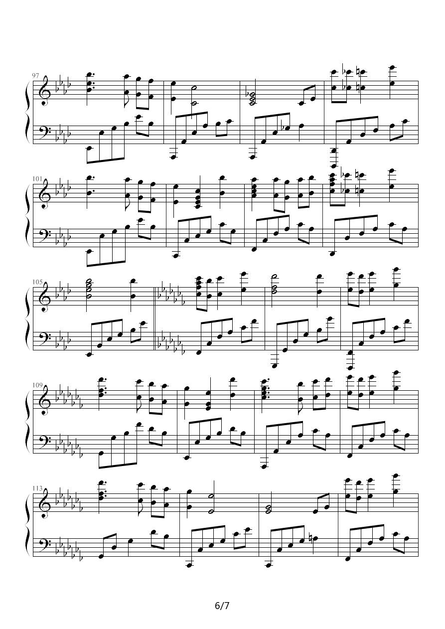 钢琴组曲《人鱼》第1章 Prologue钢琴曲谱（图6）