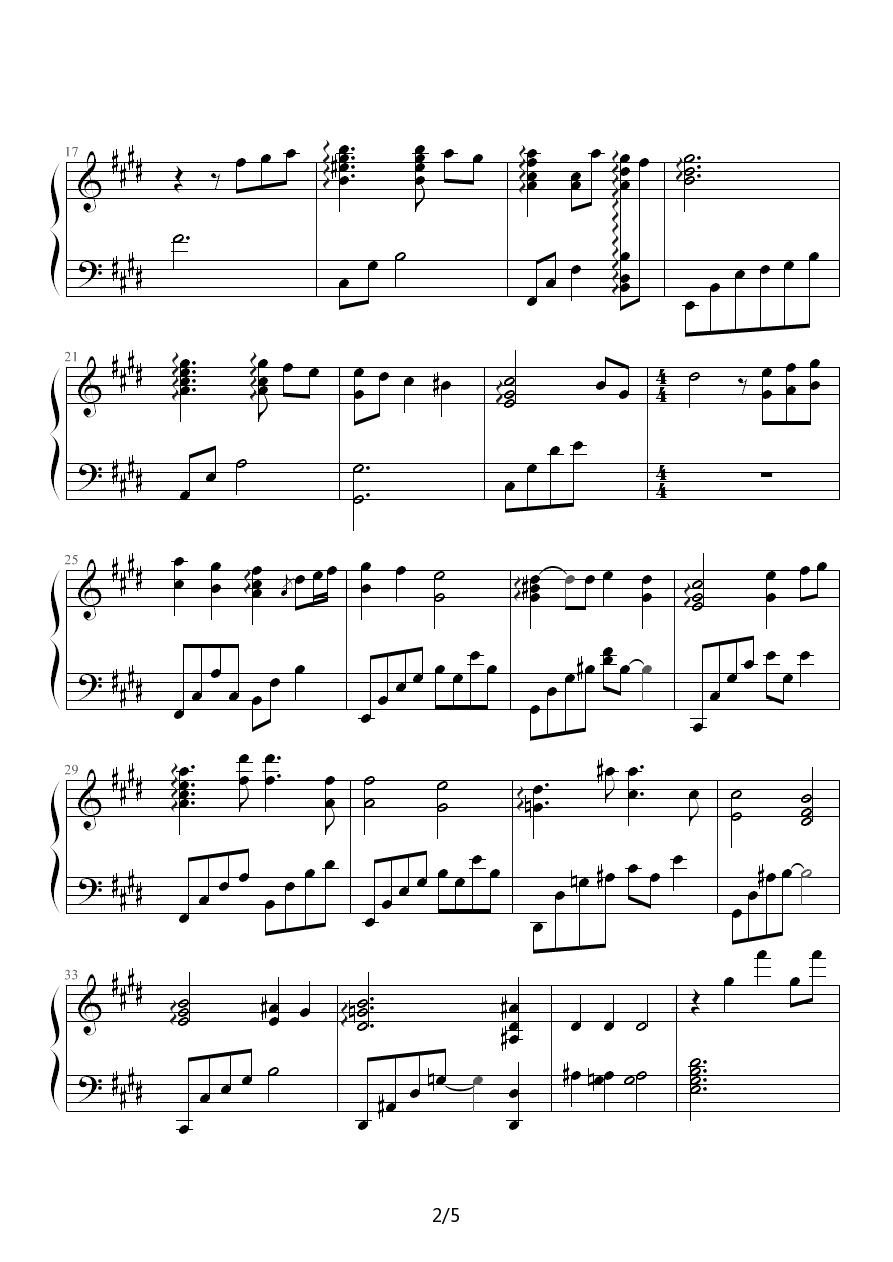 钢琴组曲《人鱼》第3章 Lost Love钢琴曲谱（图2）