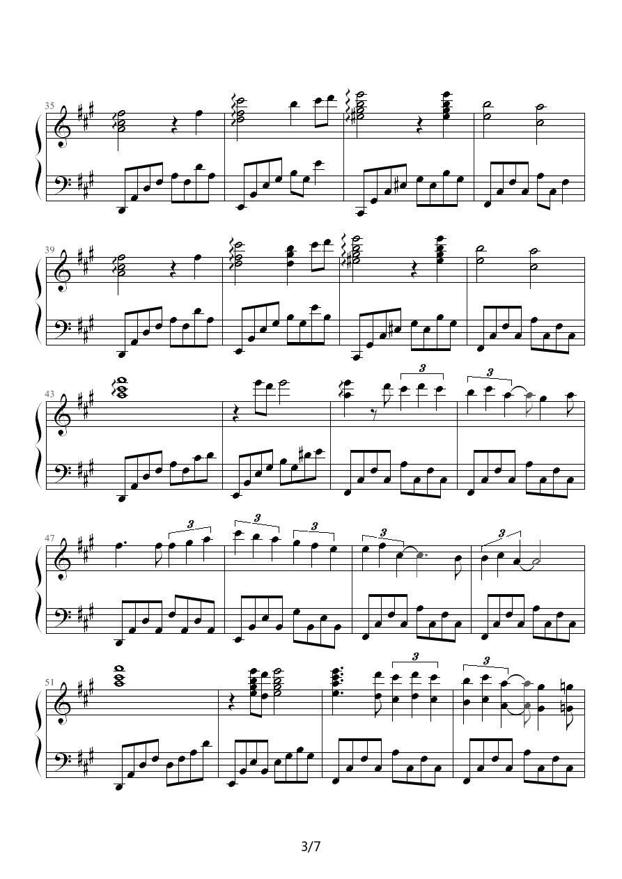 钢琴组曲《人鱼》第4章 Tragedy钢琴曲谱（图3）