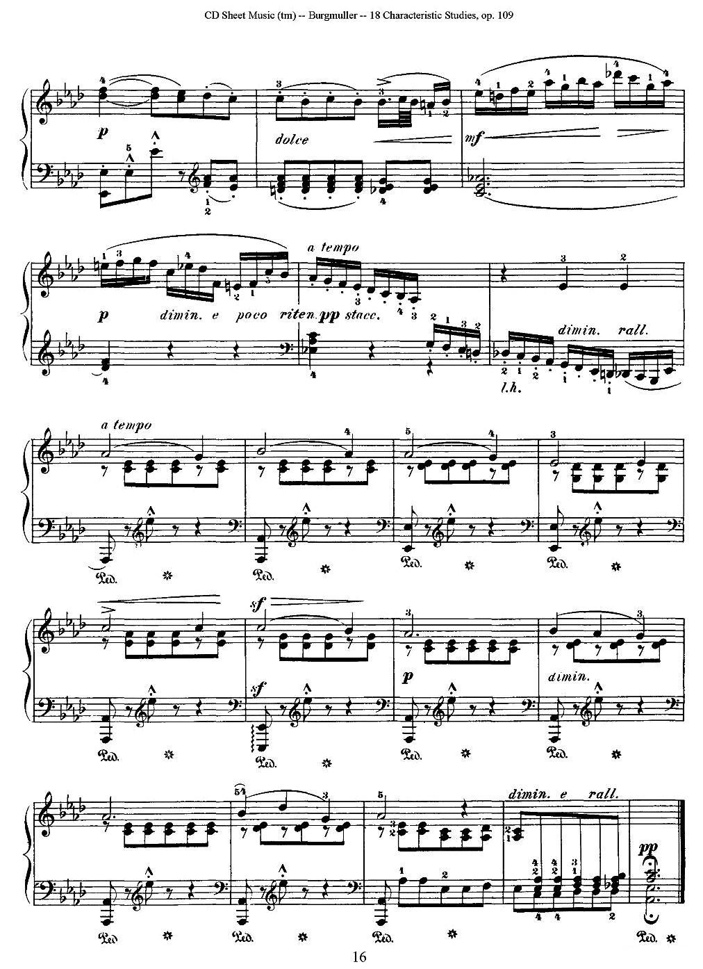 Burgmuller - 18 Characteristic Studies（9）钢琴曲谱（图2）