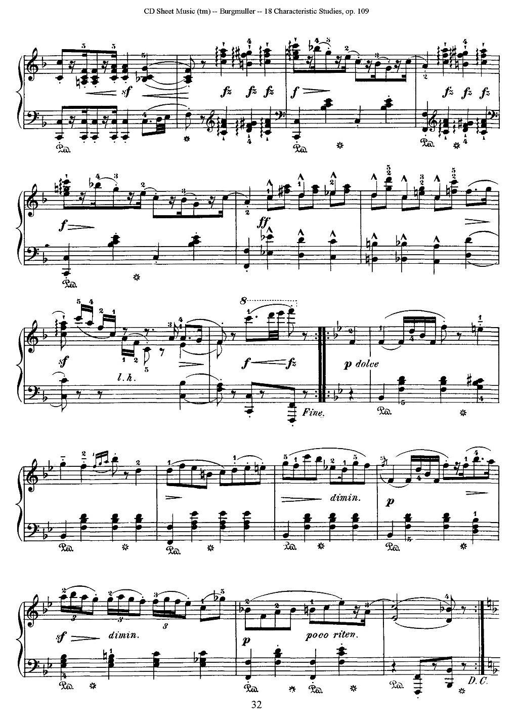 Burgmuller - 18 Characteristic Studies（17）钢琴曲谱（图2）
