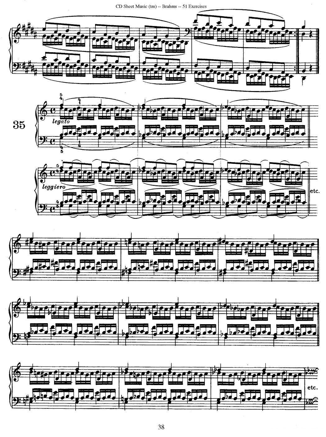 勃拉姆斯 - 51首练习曲（31—40a）钢琴曲谱（图6）