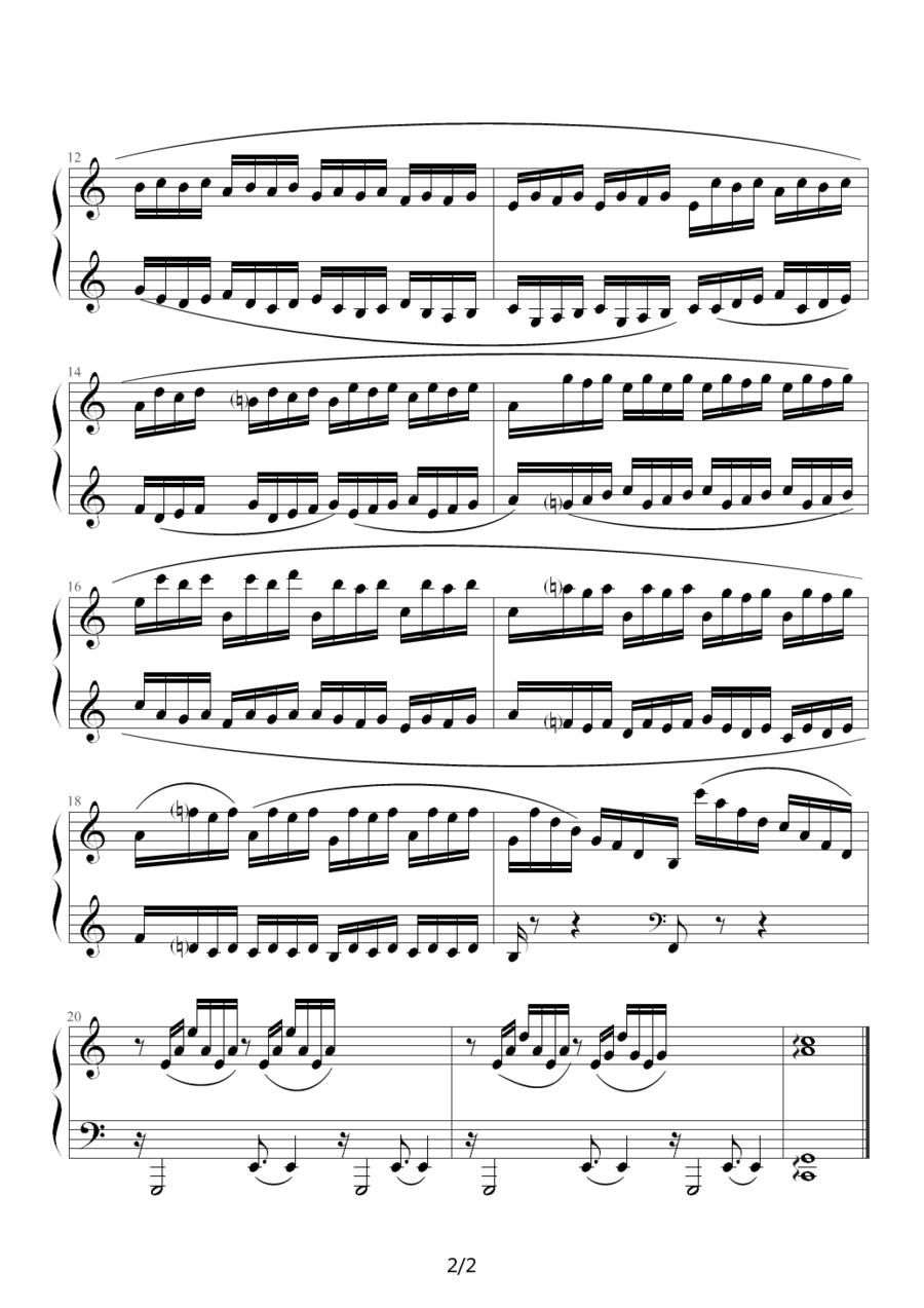 卡拉莫（60首钢琴练习曲NO.1）钢琴曲谱（图2）