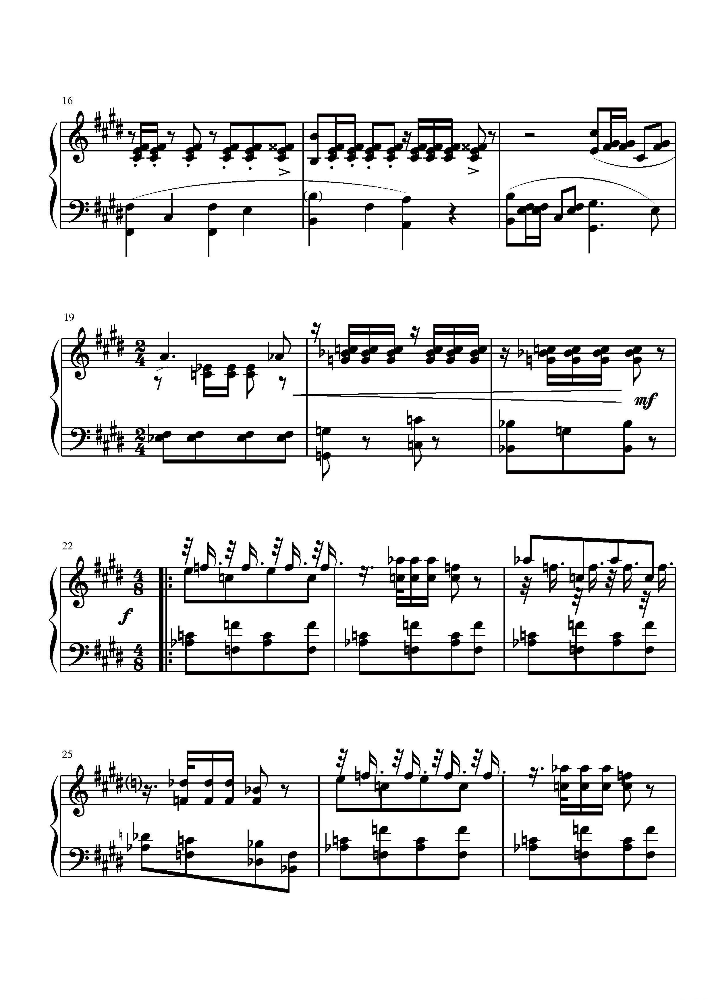 第一钢琴奏鸣曲（葛清作曲版）钢琴曲谱（图2）