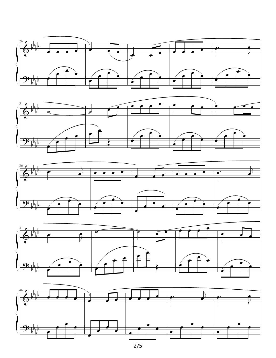 无言的温柔钢琴曲谱（图2）