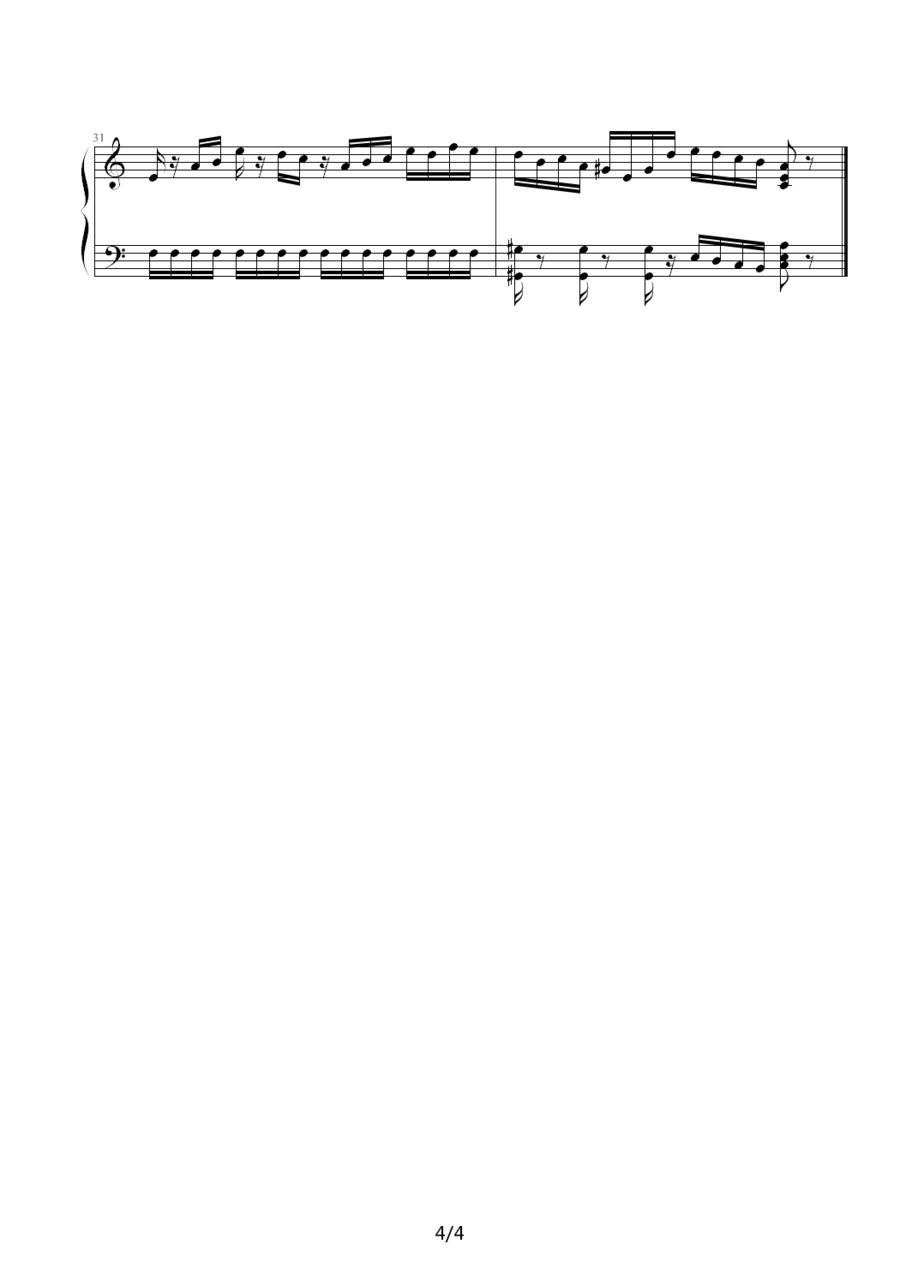 生日餐厅钢琴曲谱（图4）