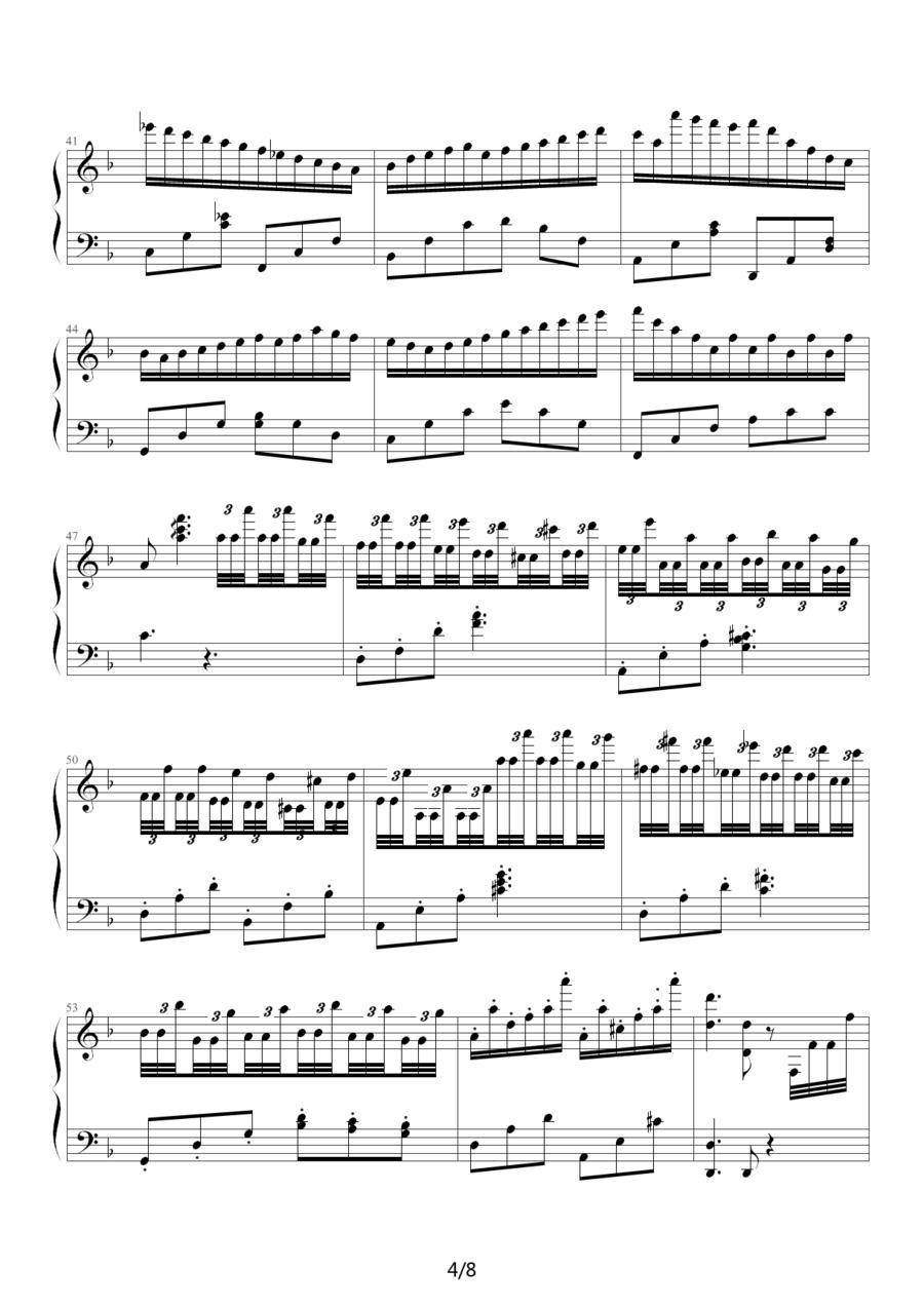 我不会唱歌（改编自《钟》）钢琴曲谱（图4）