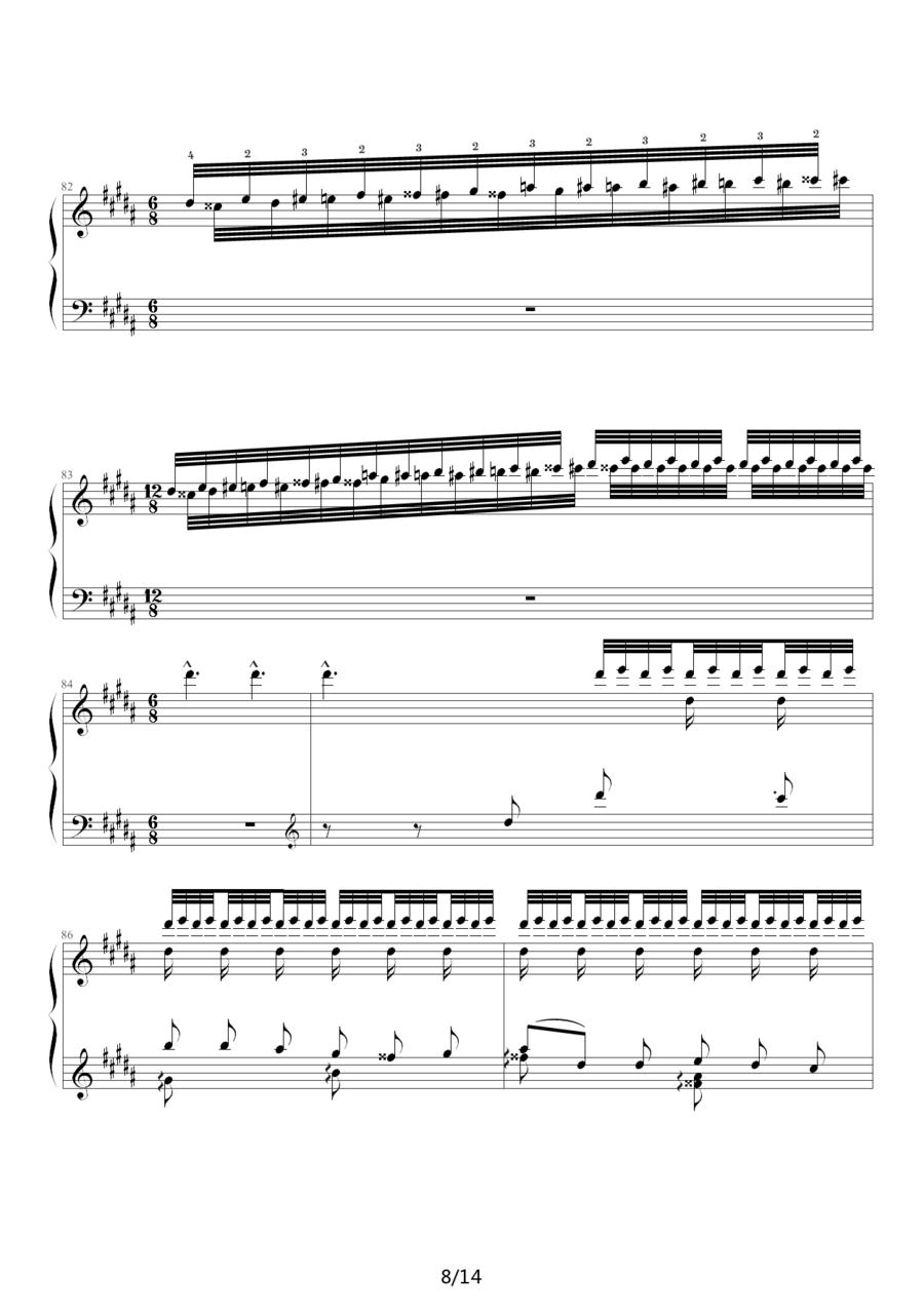 帕格尼尼大练习曲3：钟钢琴曲谱（图8）