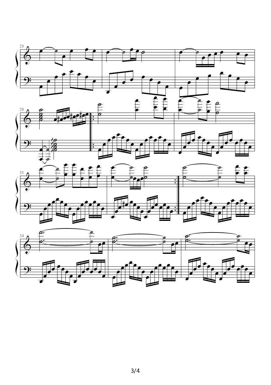 钢琴?恋人钢琴曲谱（图3）