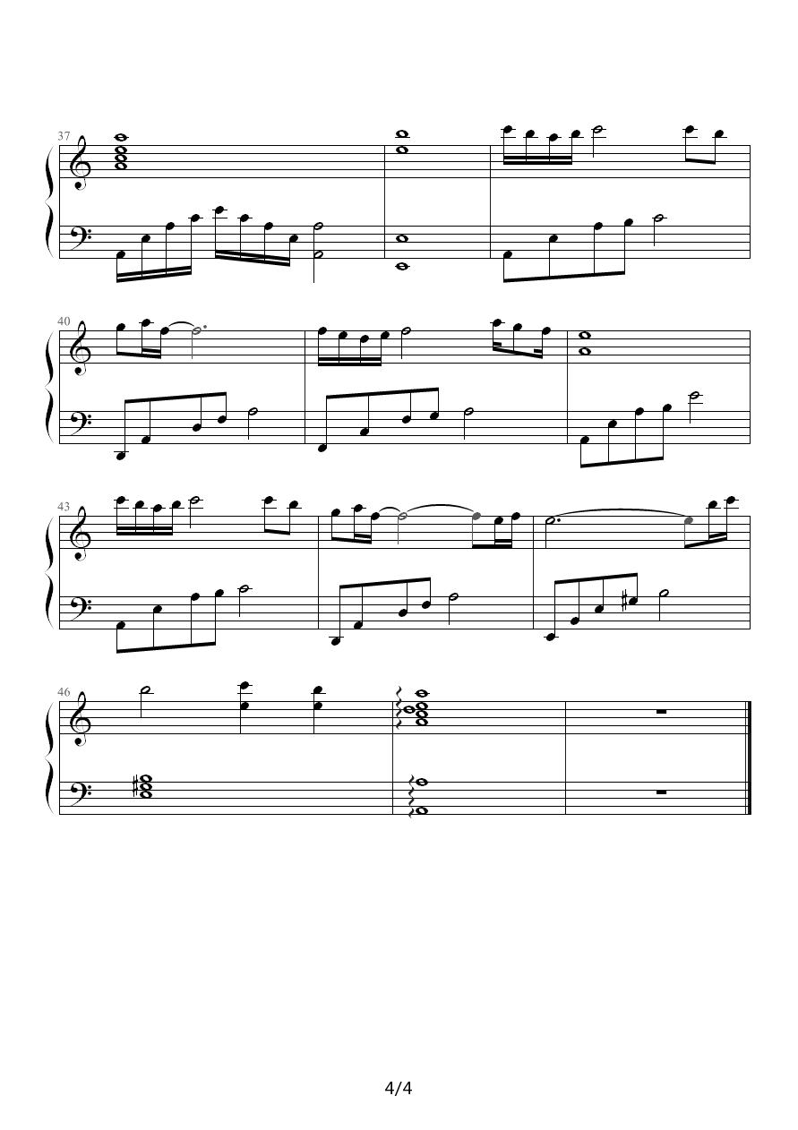 钢琴?恋人钢琴曲谱（图4）