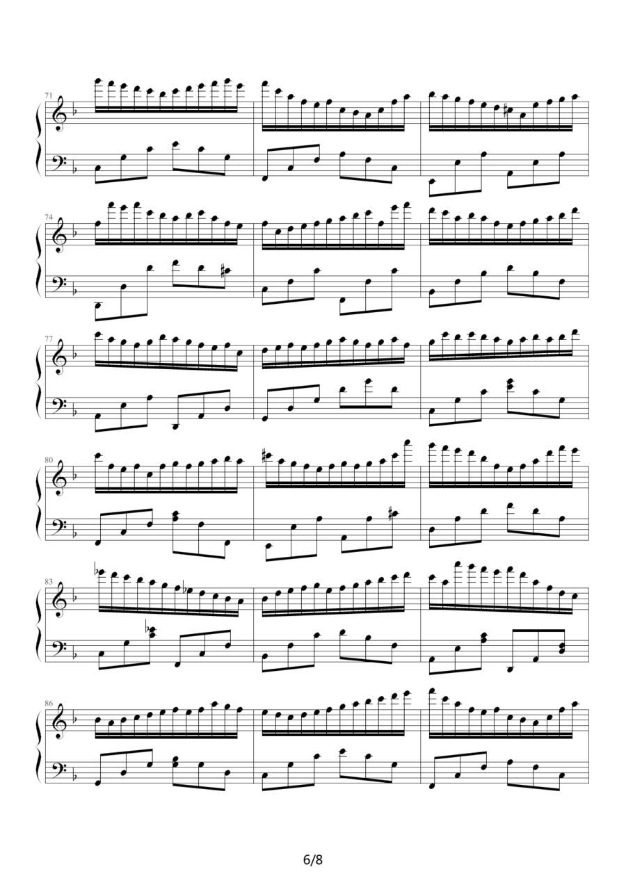 我不会唱歌（改编自《钟》）钢琴曲谱（图6）