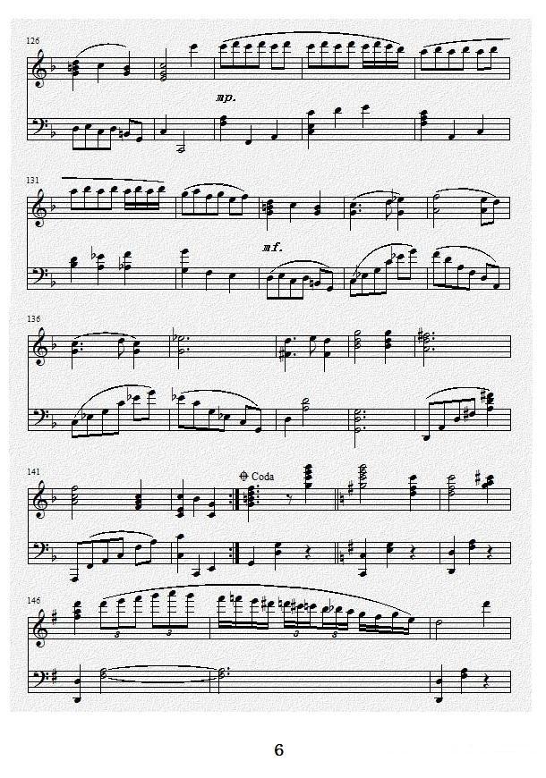 钢琴奏鸣曲Ⅱ（回旋曲）（项道荣作品）钢琴曲谱（图6）