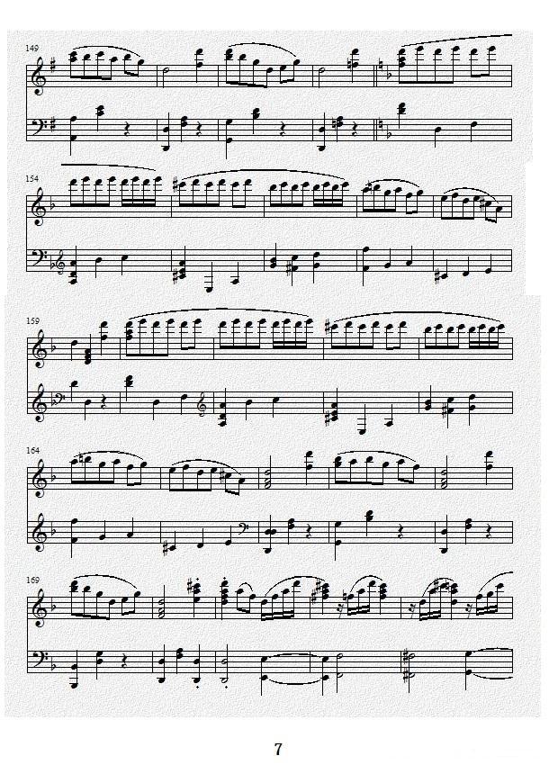 钢琴奏鸣曲Ⅱ（回旋曲）（项道荣作品）钢琴曲谱（图7）