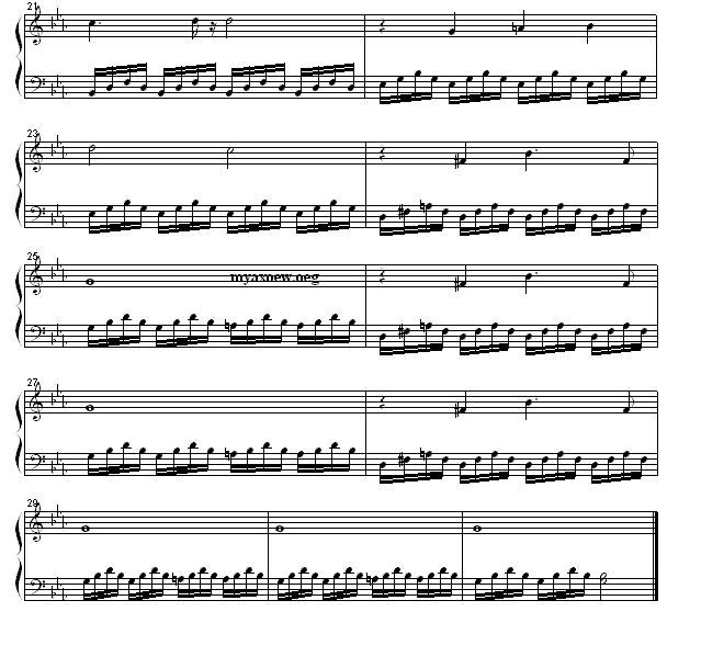 钢琴公主的浪漫钢琴：樱桃山钢琴曲谱（图3）